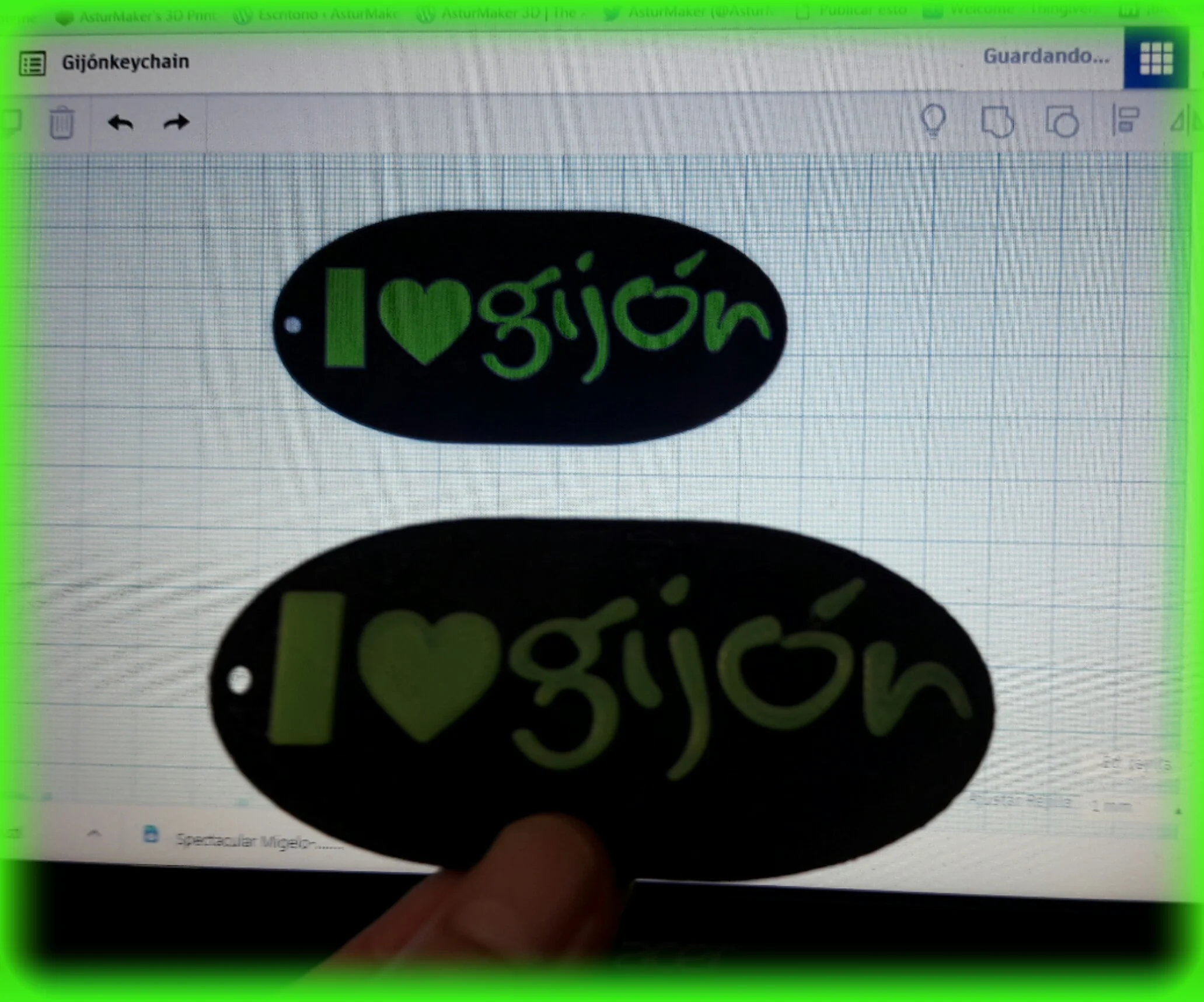 I Love Gijón keychain