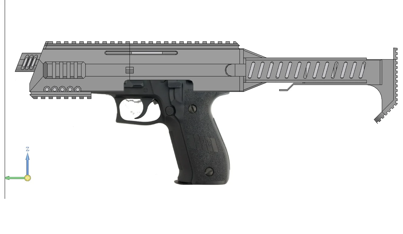 WIP Airsoft Carbine KIT for Sig Sauer P226/Glock 18 ver. 1.0