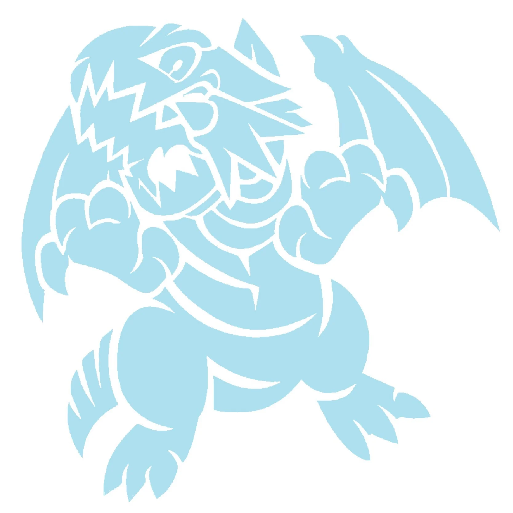 Blue-Eyes Toon Dragon stencil
