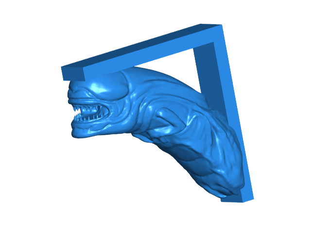 Alien Chestburster Shelf Bracket (Nuclear Tape Mount)