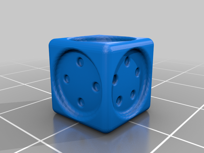 1D6 with rounded edges