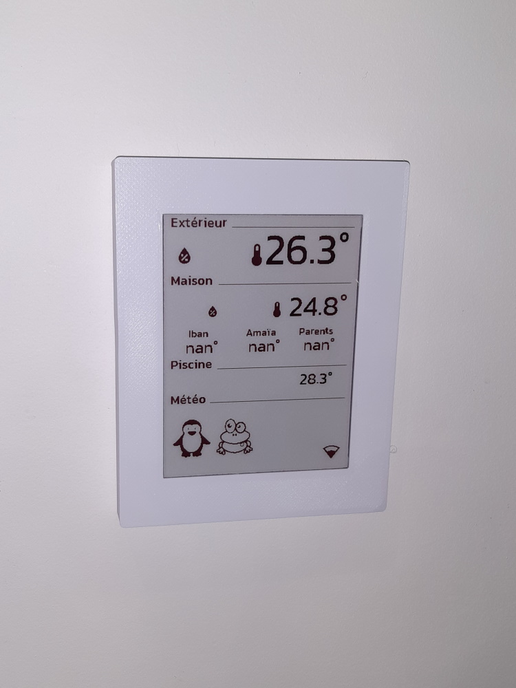 Waveshare 4.2 e-paper e-ink wall mounted display case