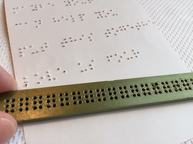 Braille Slate - One Line - FDM printable