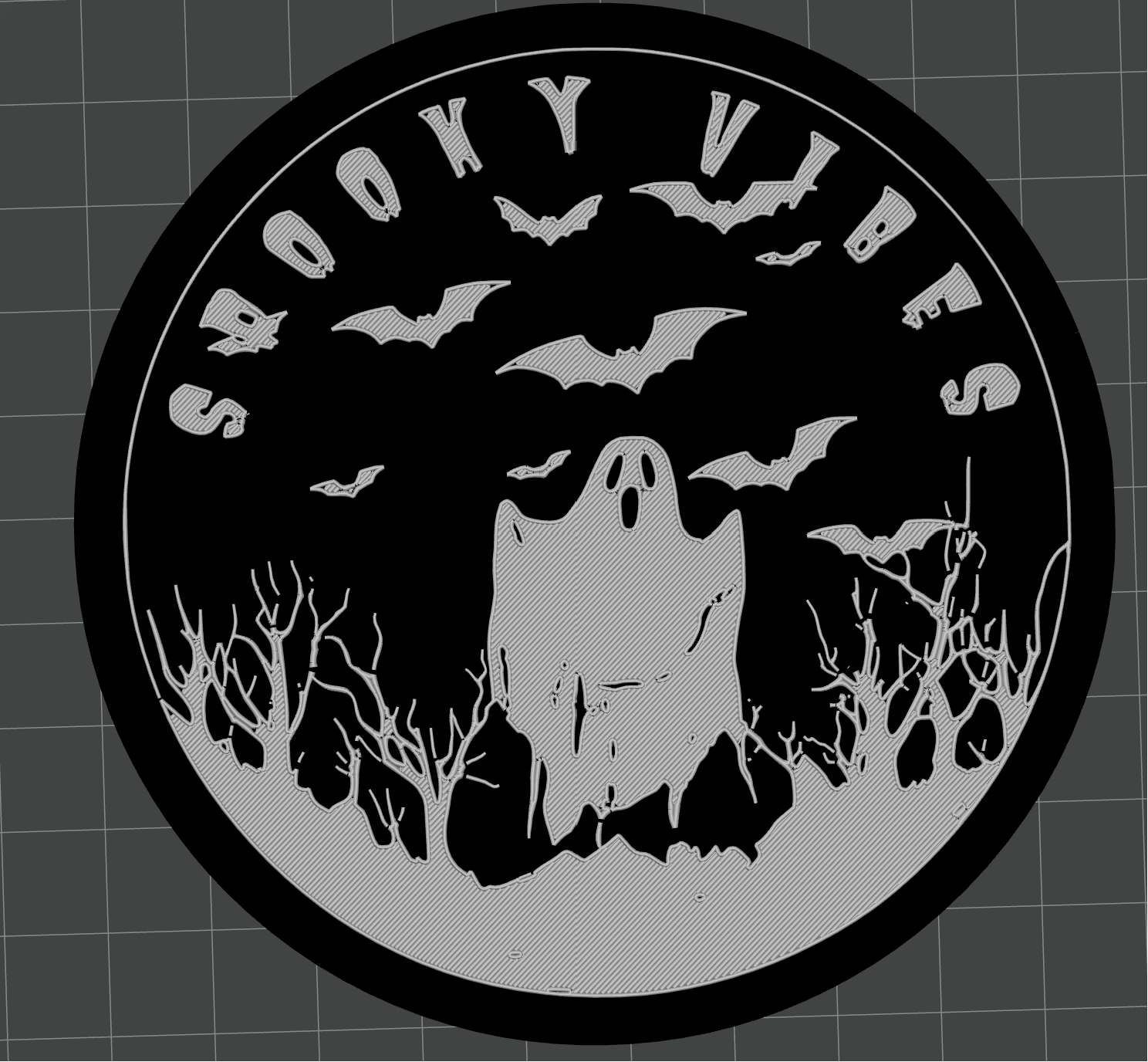 Spooky vibes coaster