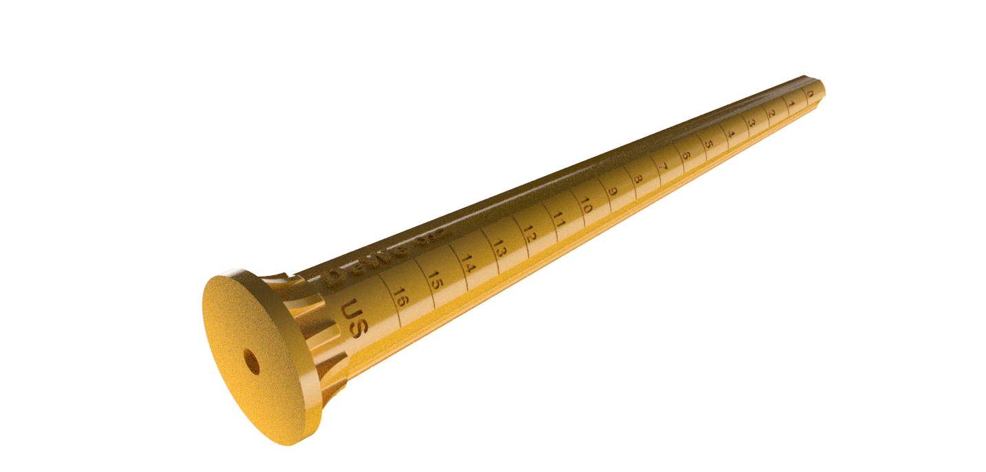 Ring Size Gauge (US, UK, mm scales)