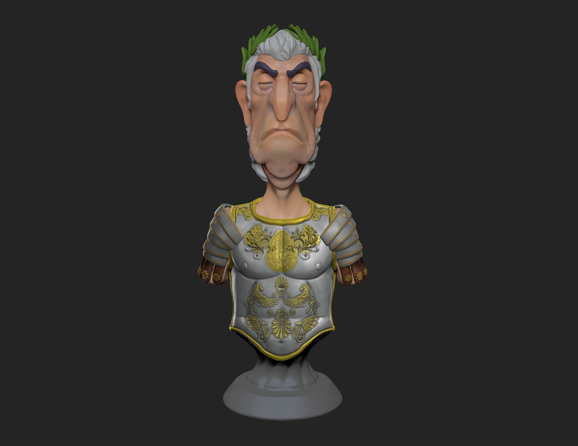 Julius Caesar Bust Chess Piece