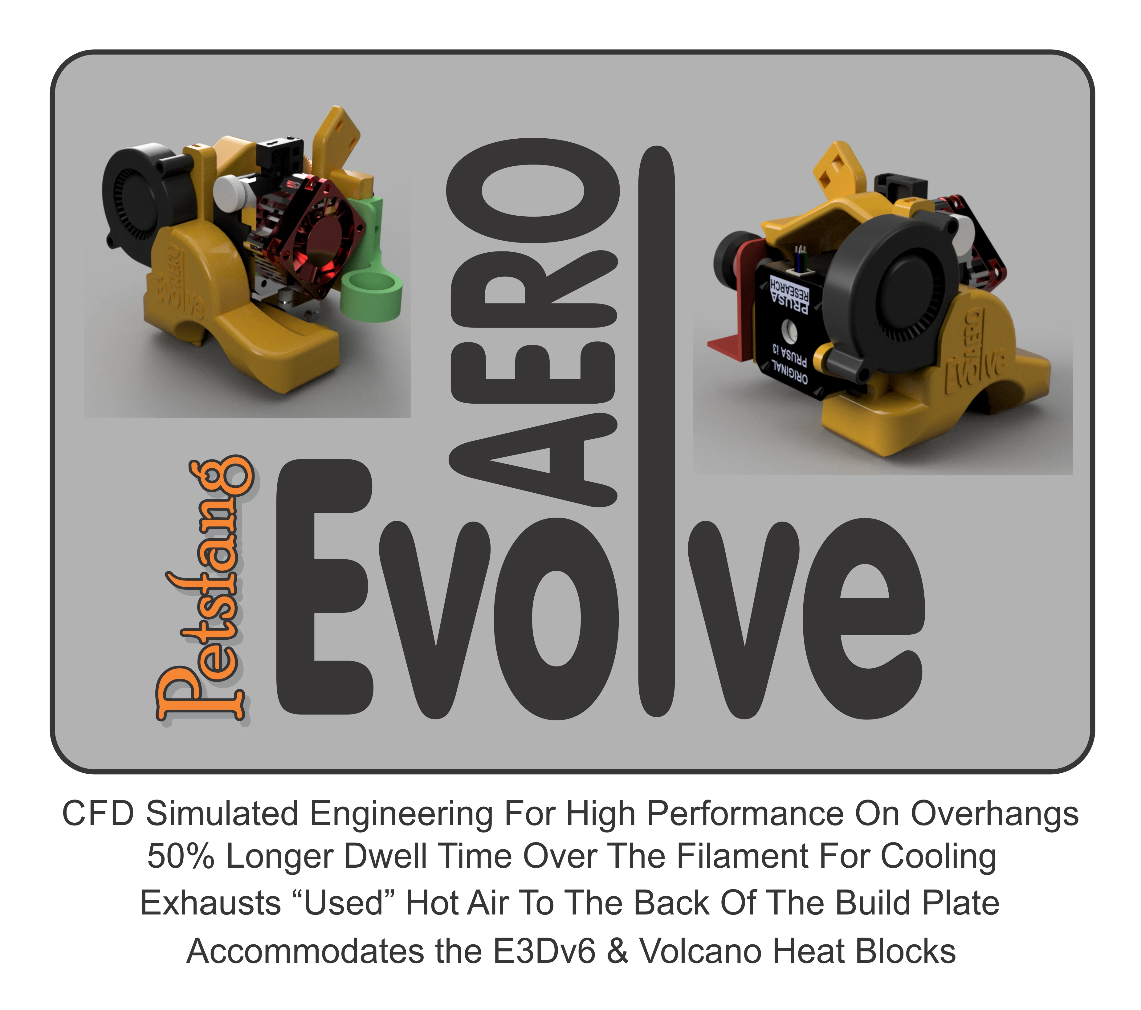 Aero "Evolve" for Tevo Tornado,Flash/ Creality CR10,s,Ender3/ Prusa Mk3