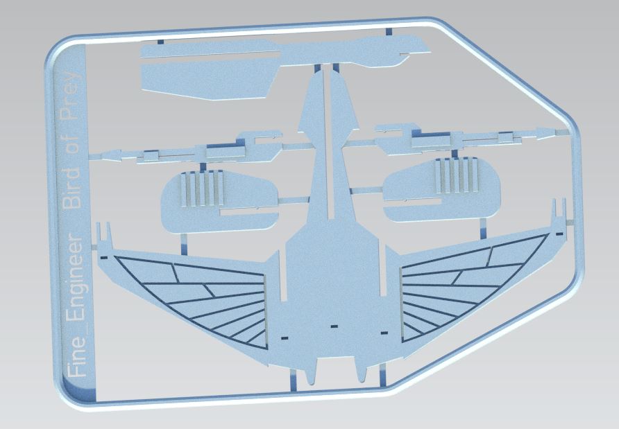 Star Trek Klingon Bird of Prey kit card