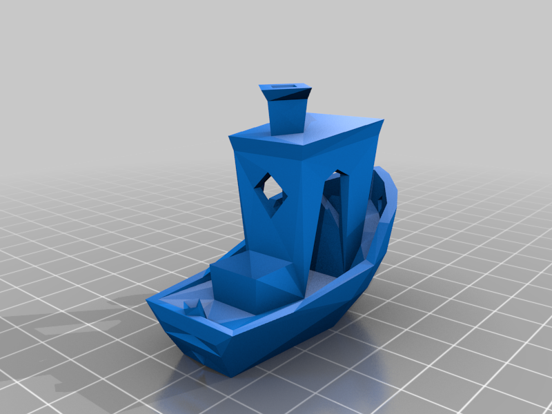 Goofy low poly Benchy remix