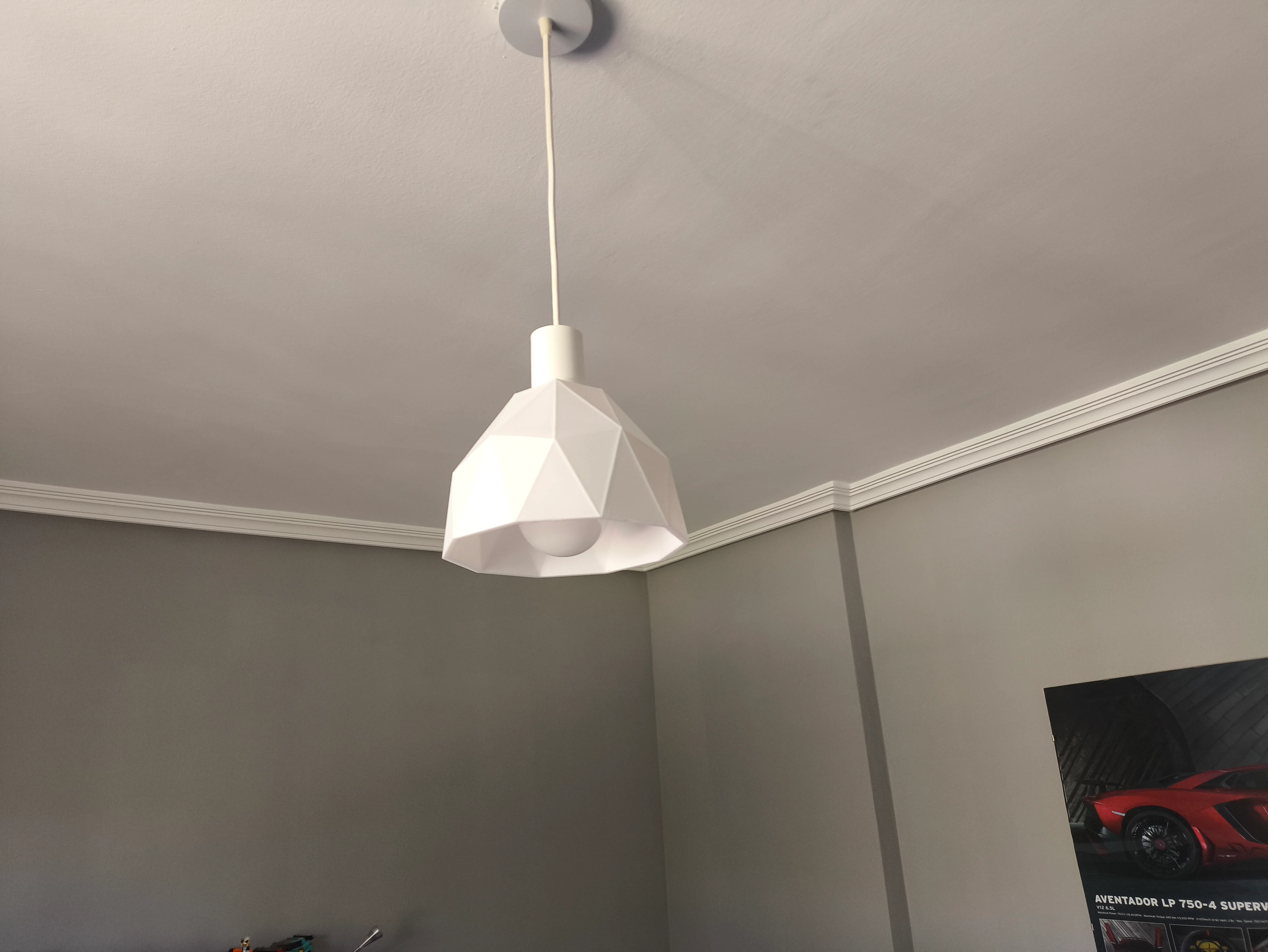 geometric cealing lamp