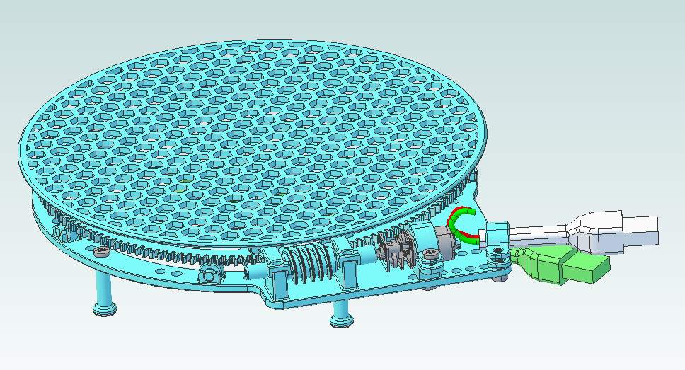 Rotating display table - USB powered, with light