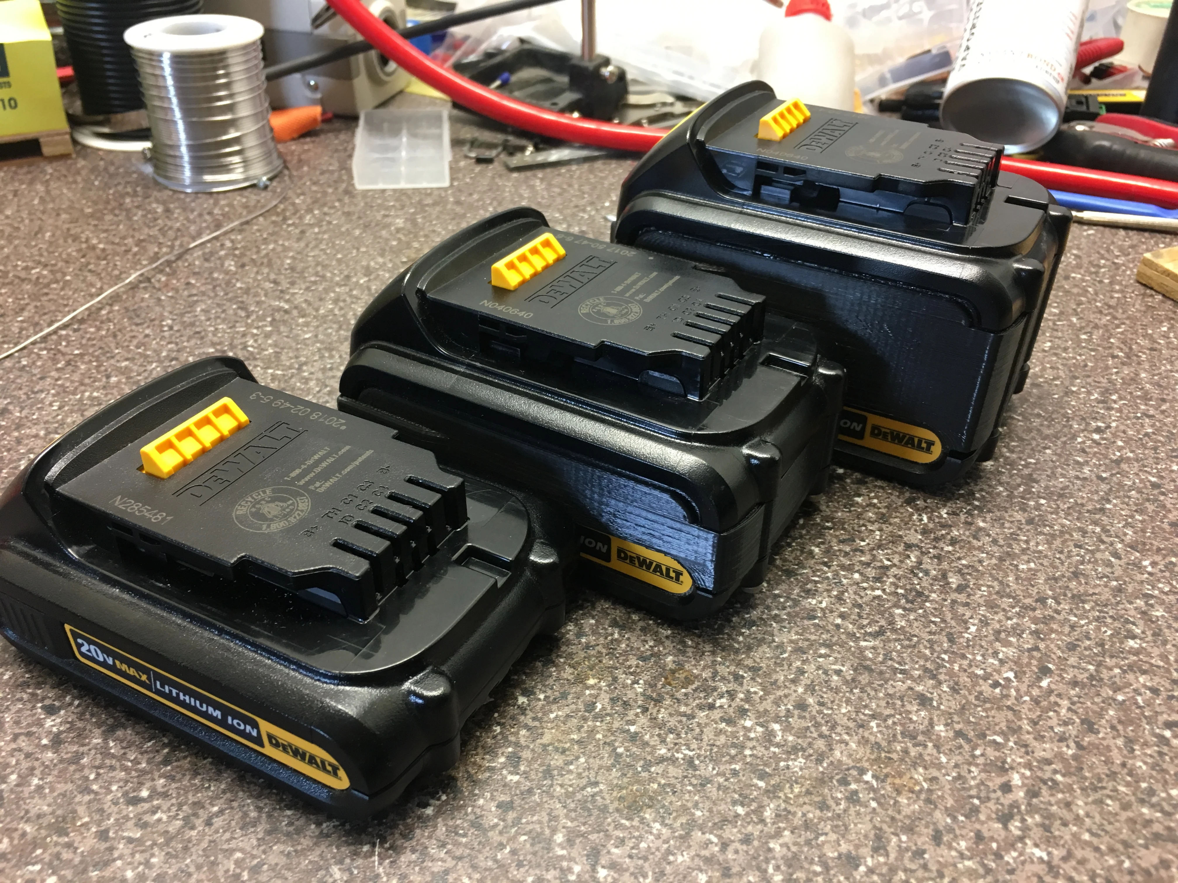 Dewalt 20v max upgrade spacer 5 cell to 10 cell