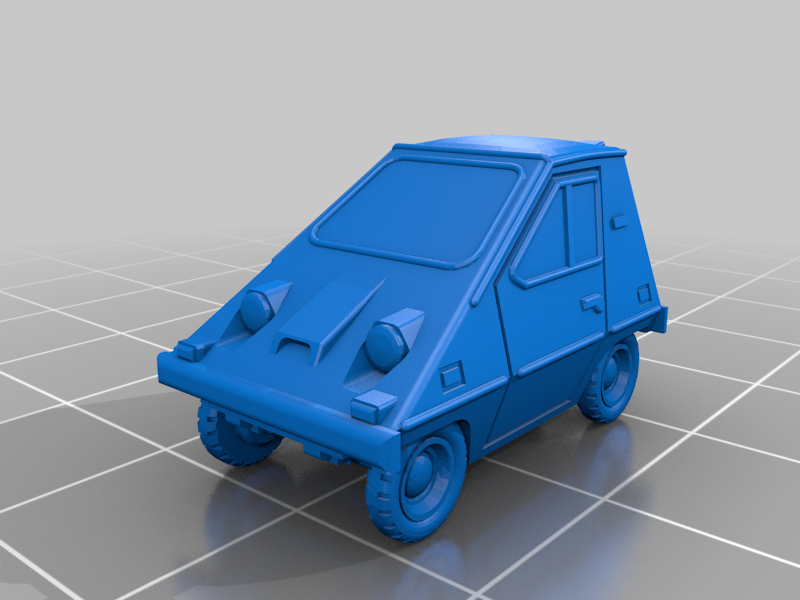 Cheese Wedge Electric Car easy print