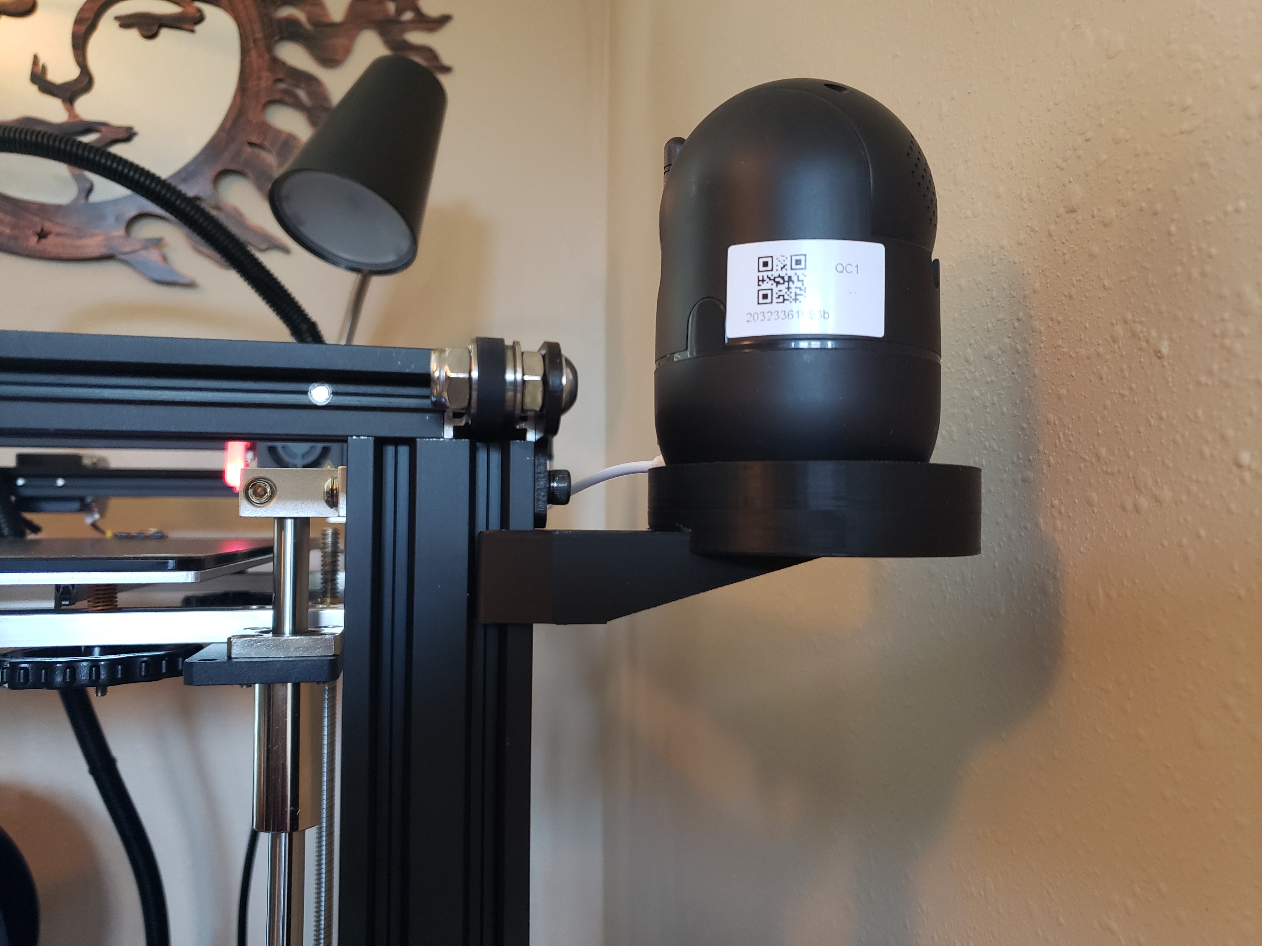 Ender 5 Plus WiFi Camera Holder - Clips on to 2020 Extrusion