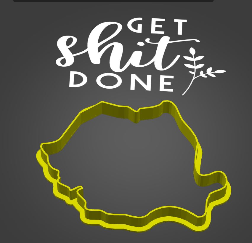 Cookie cutter with Romania Shape