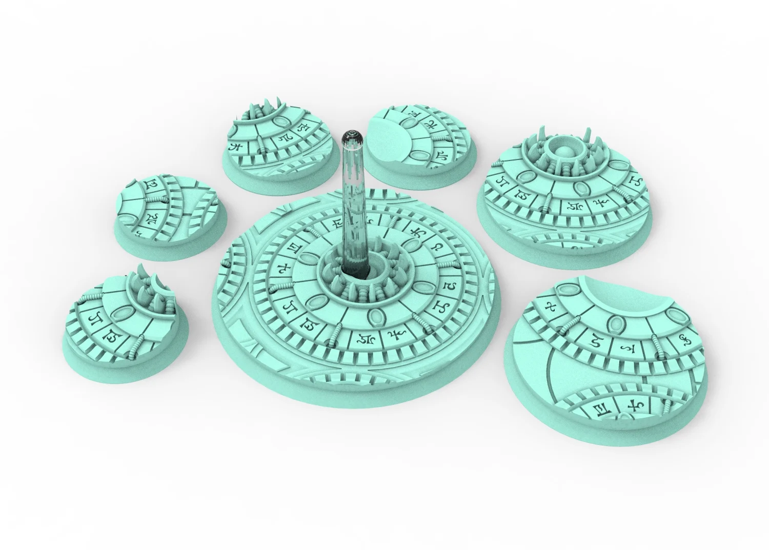 Steampunk elves, Bases sample for Wargame, Dark city of Myriam.