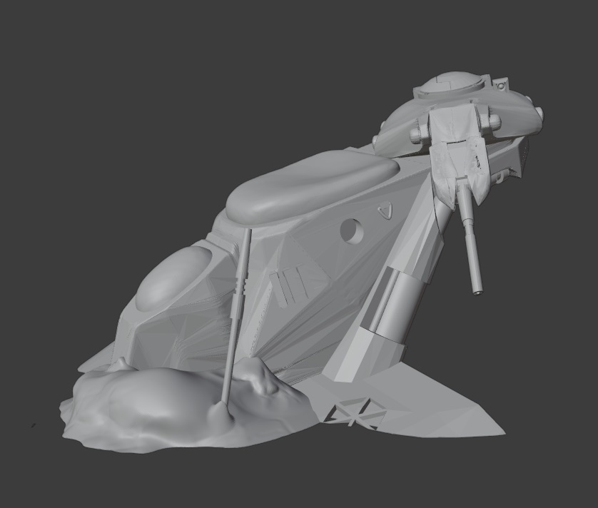 Legion Scale Terrain AAT Wreck different armguns