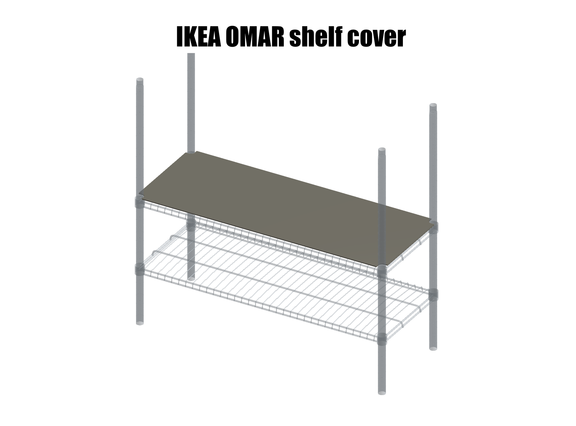 IKEA OMAR shelf cover plate