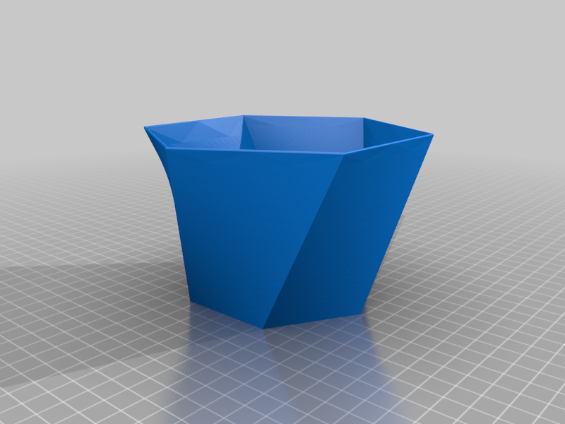 Plantpot hexagonal swirl Planter