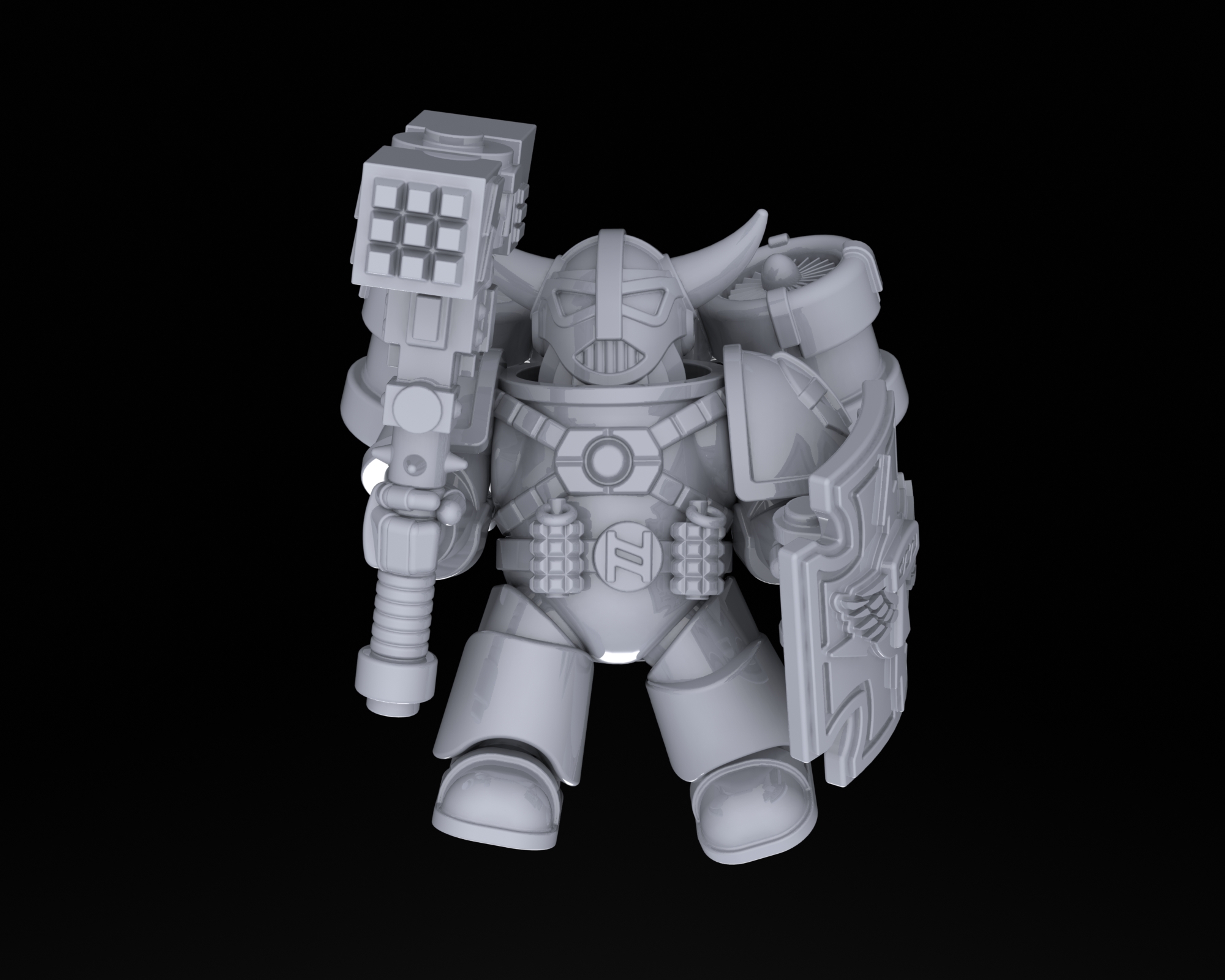 Armoured Space Dwarf Smash Warlord 28mm
