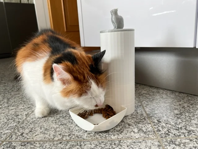 Mini cat feeder for kibbles