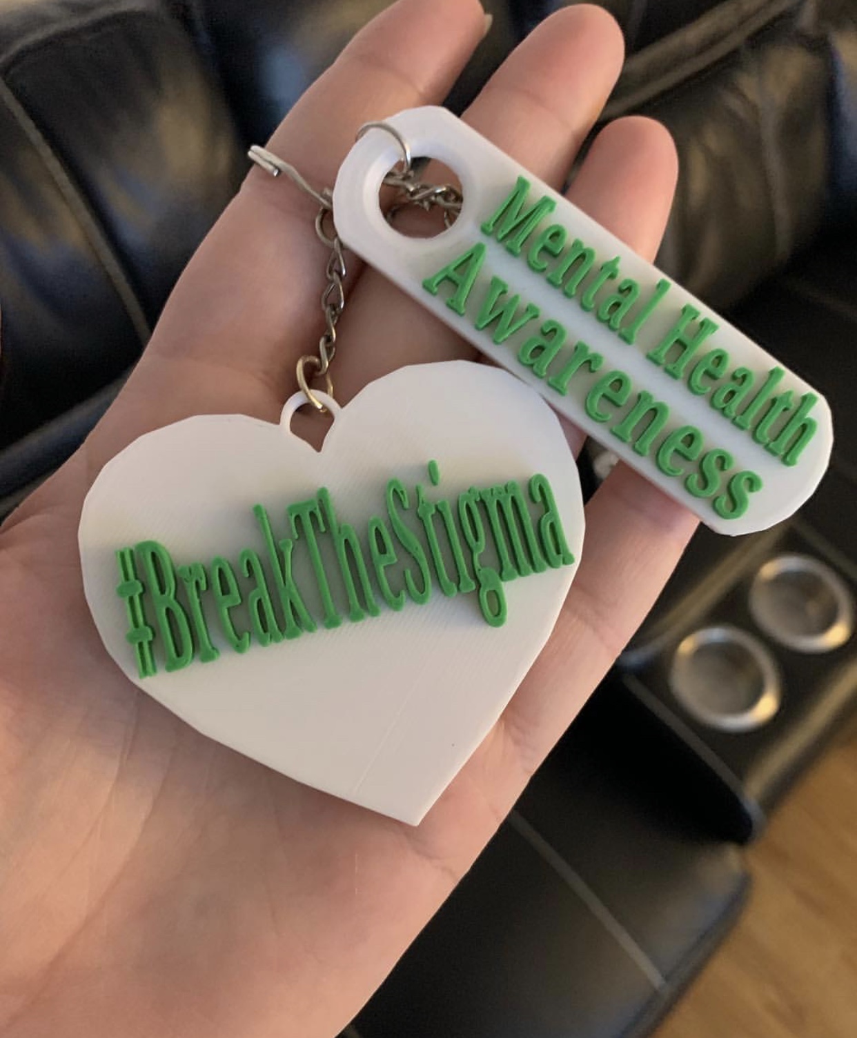 Mental health keychain