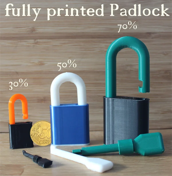 simple padlock (100% printed)