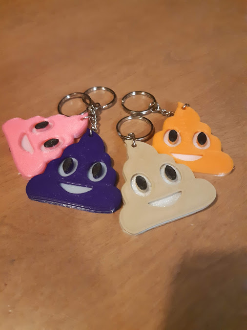 Poop Emoji Keychain