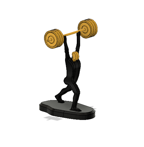 Weight Lifting  Athlete Minimalist Square