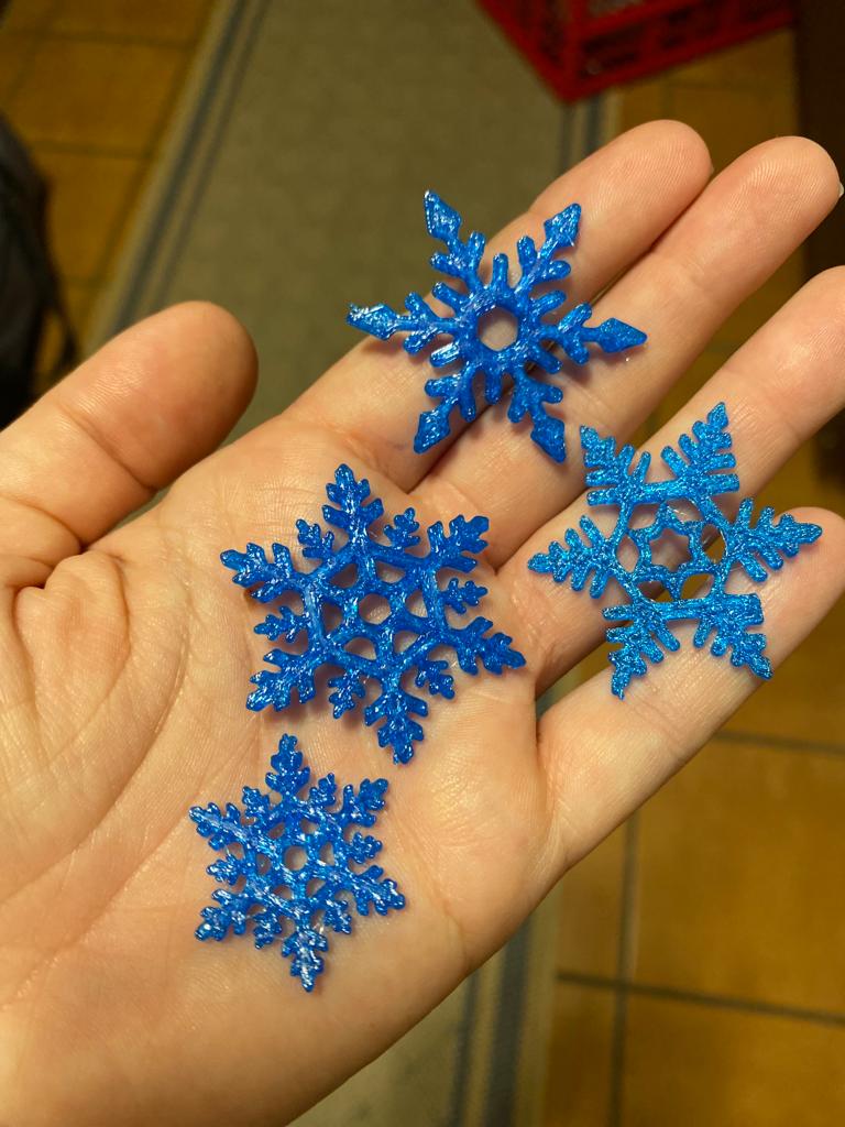 Snowflake, Schneeflocke. Star, Stern.