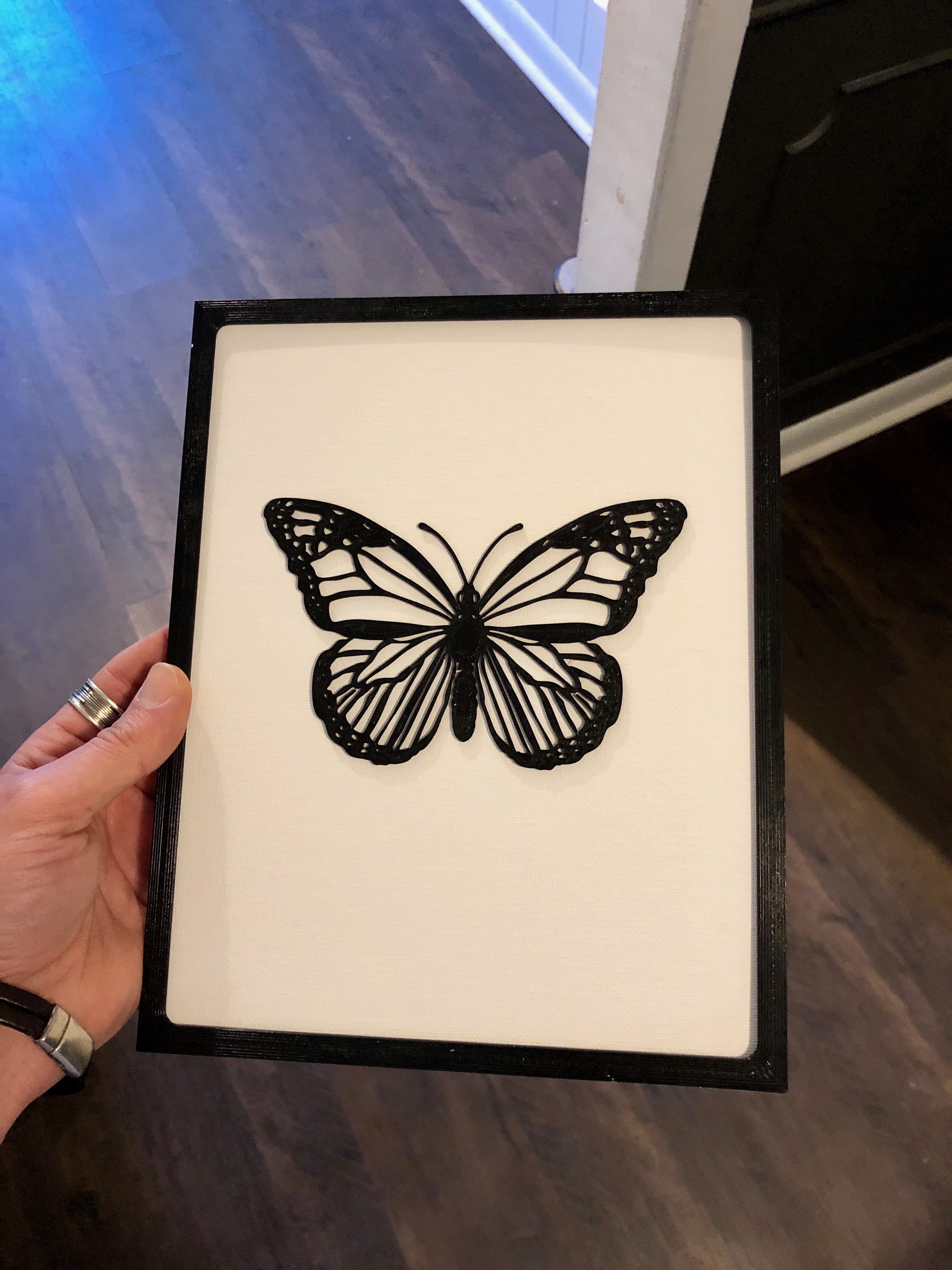 Butterfly 2D Art w/Frame