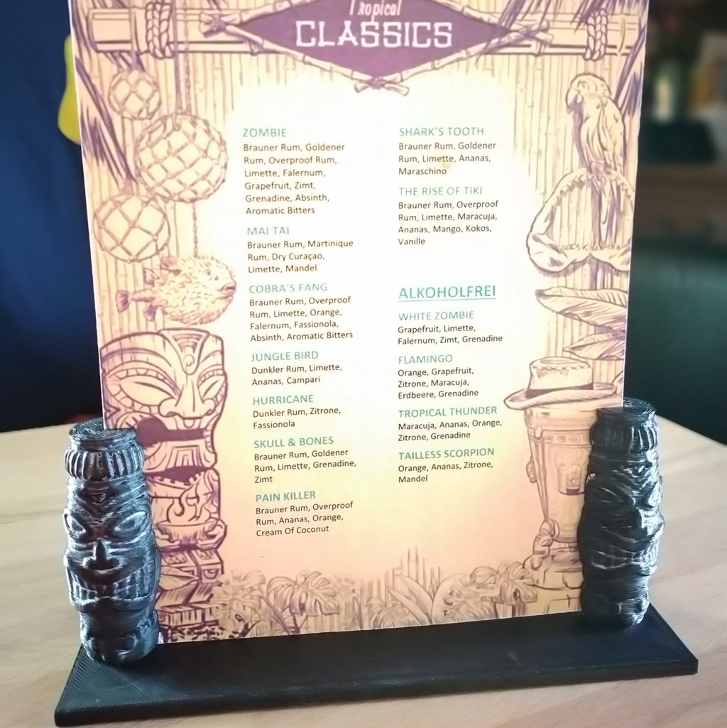 Tiki Cocktail Card Holder