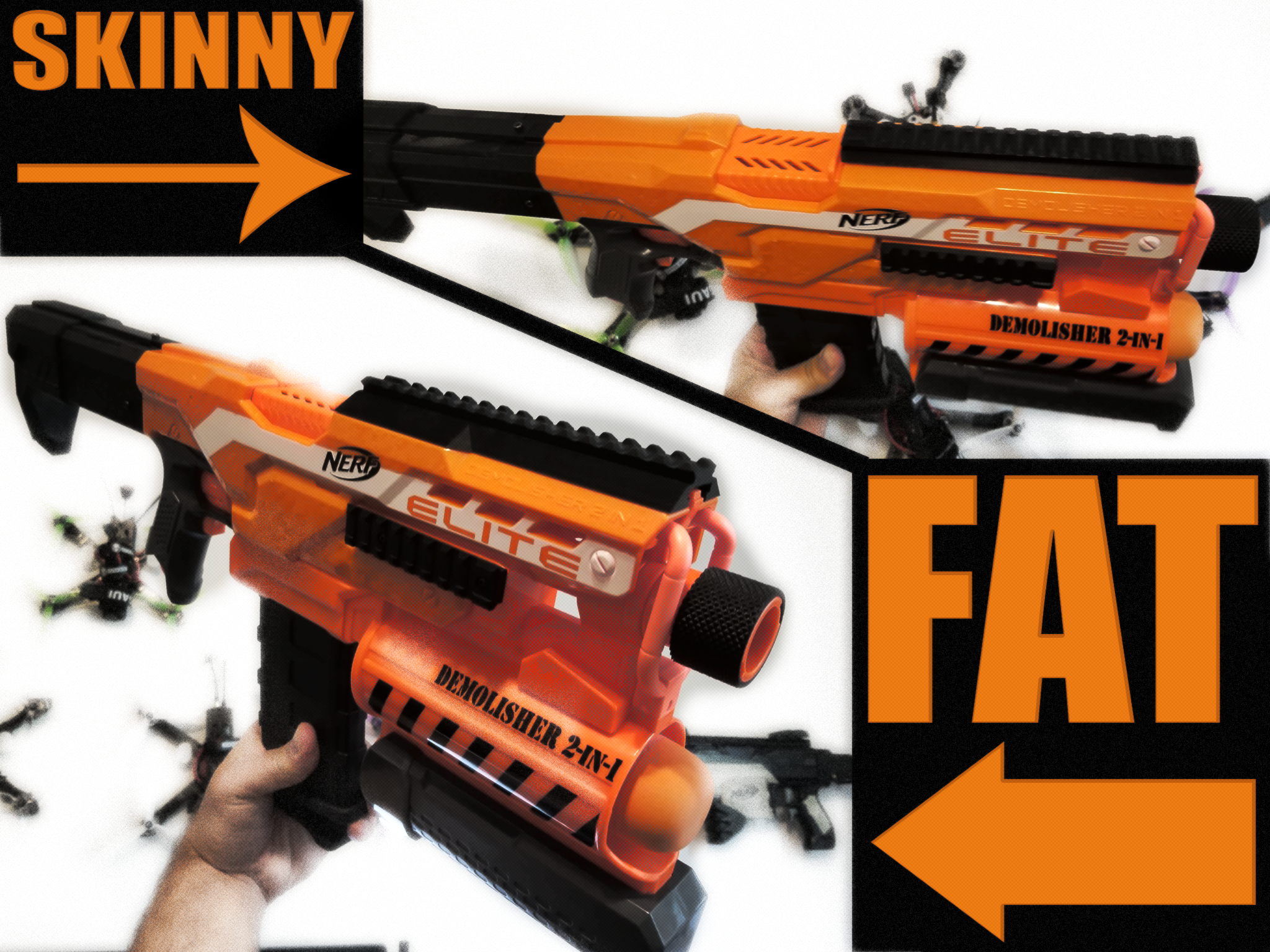 Demolisher Nerf Picatinny Top Rail Wide And Skinny