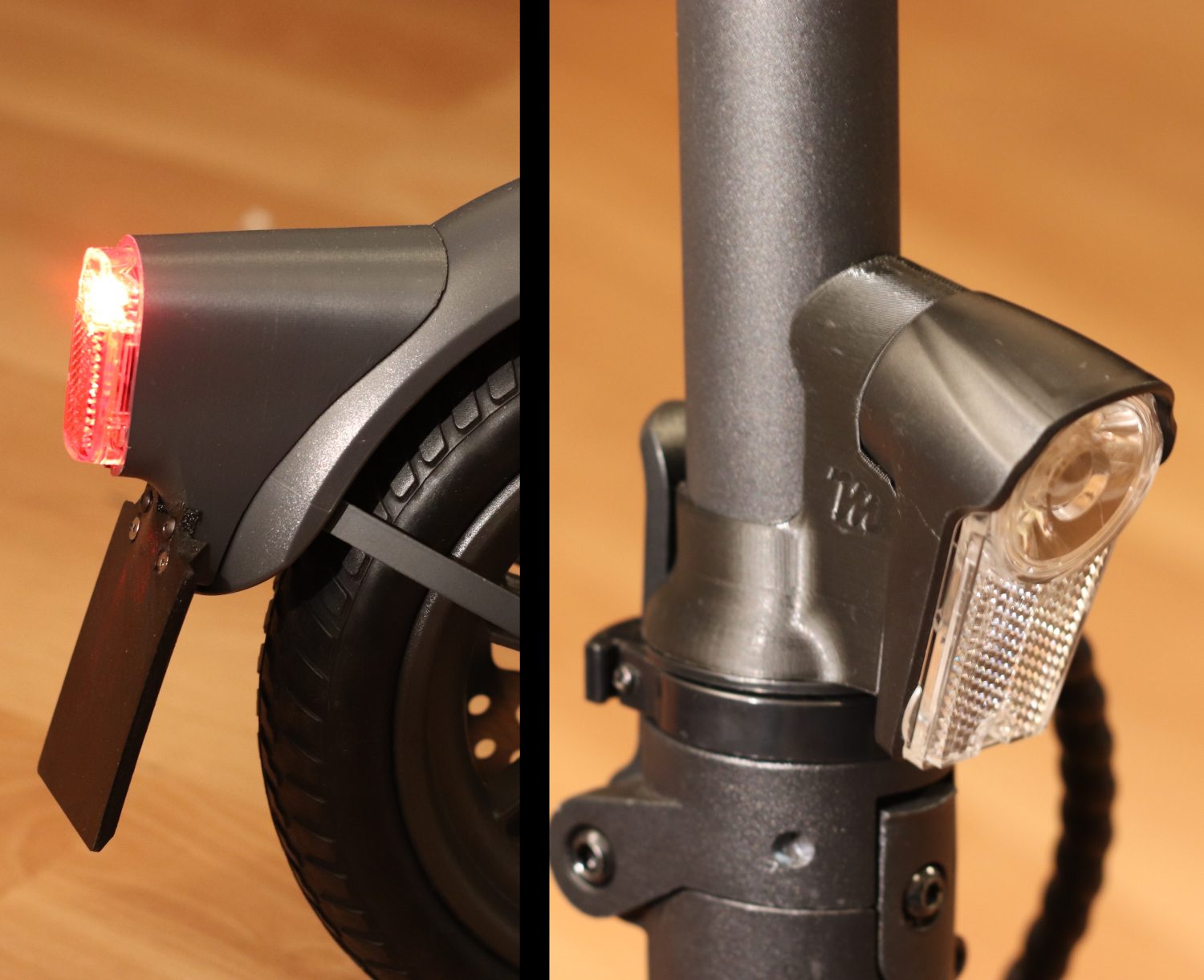Light and Licence Plate Mount for ESA 5000 Scooter - M365