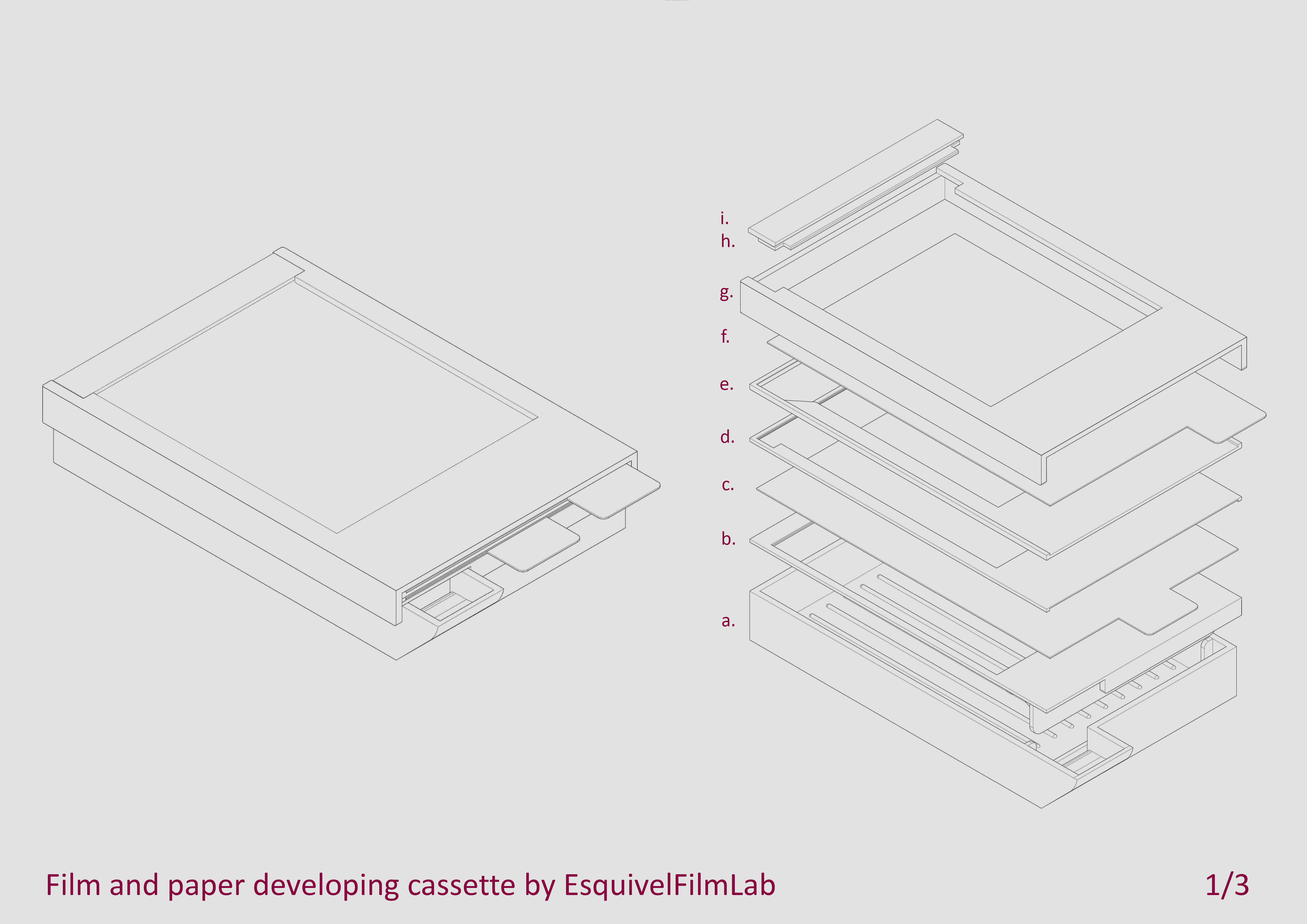 Film and Paper Developing Casette