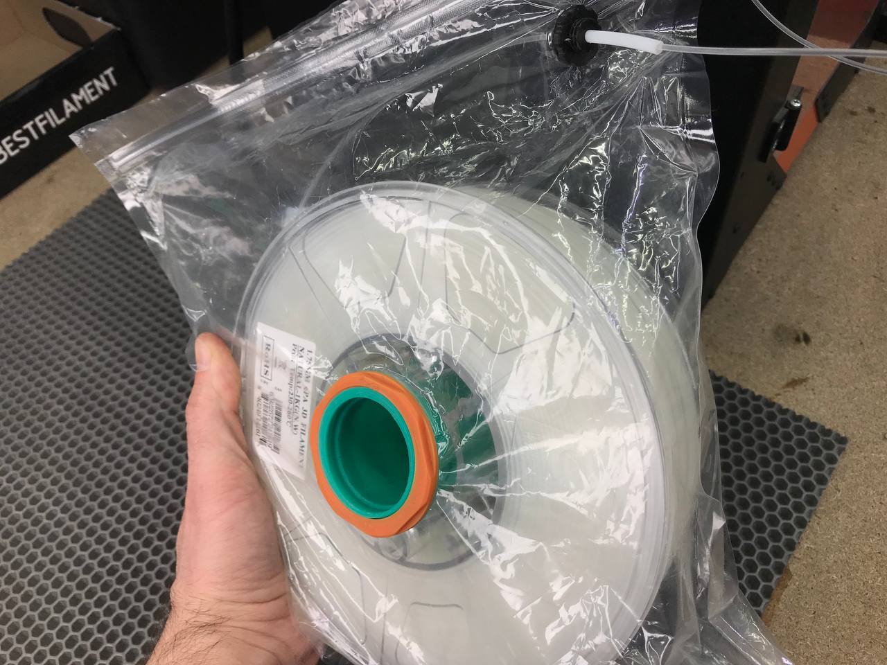 Filament Dry Bag Spool Holder