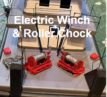 Electric Winch & Roller Chock (HO SCALE)