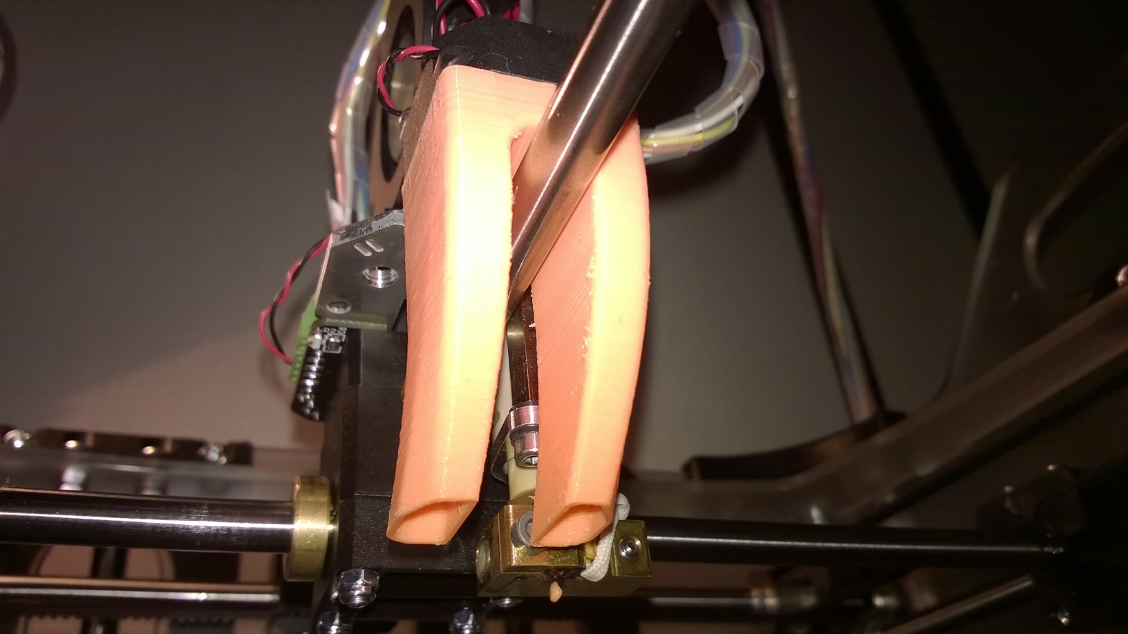 High velocity fan duct for Velleman Vertex K8400 25mm extruder fan