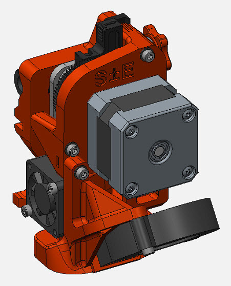 Prusa i3 MK2 Upgrade kit for E3D Titan Extruder by S±E