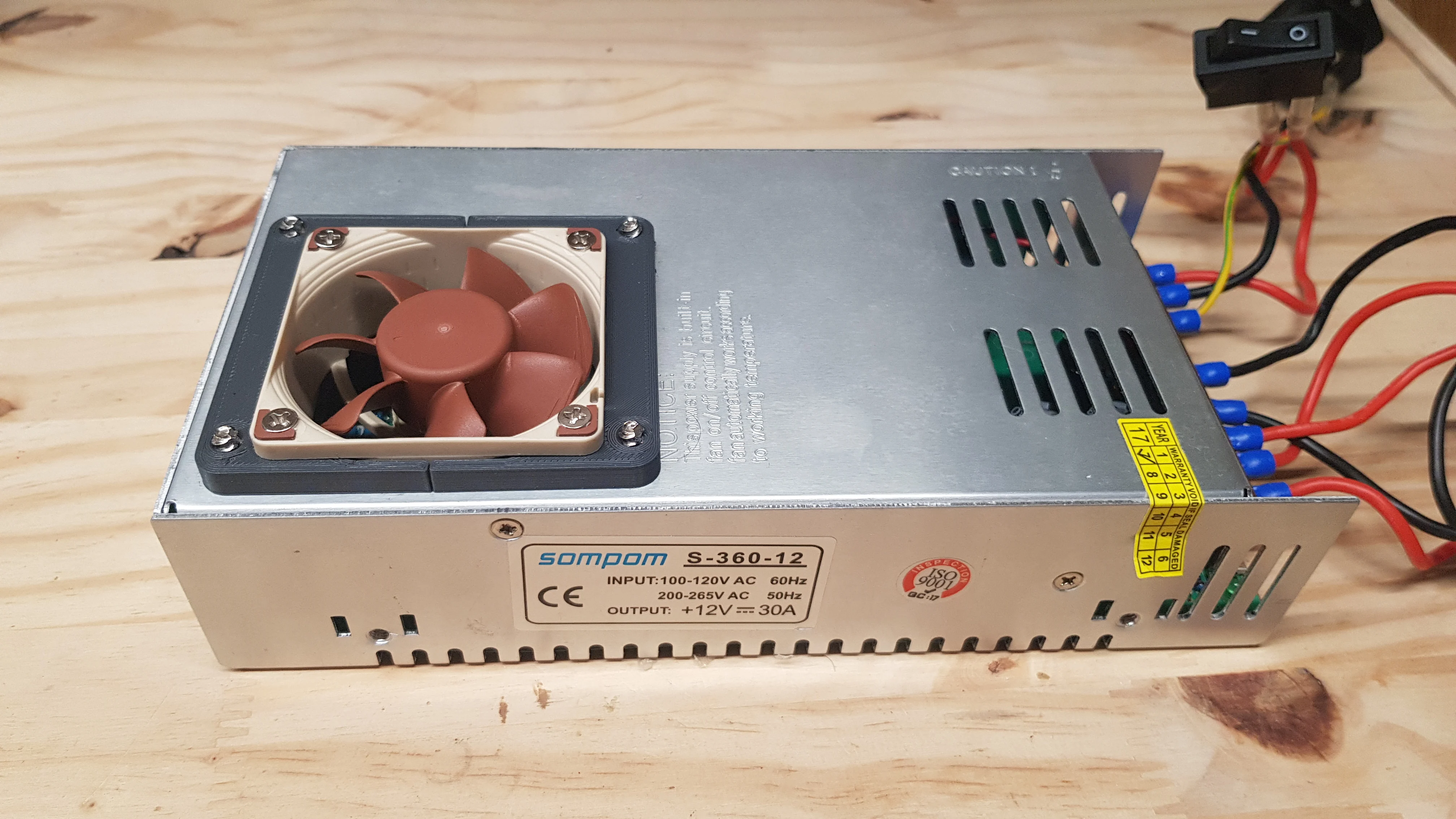 CR-10 PSU Noctua 60x25 spacer adaptor