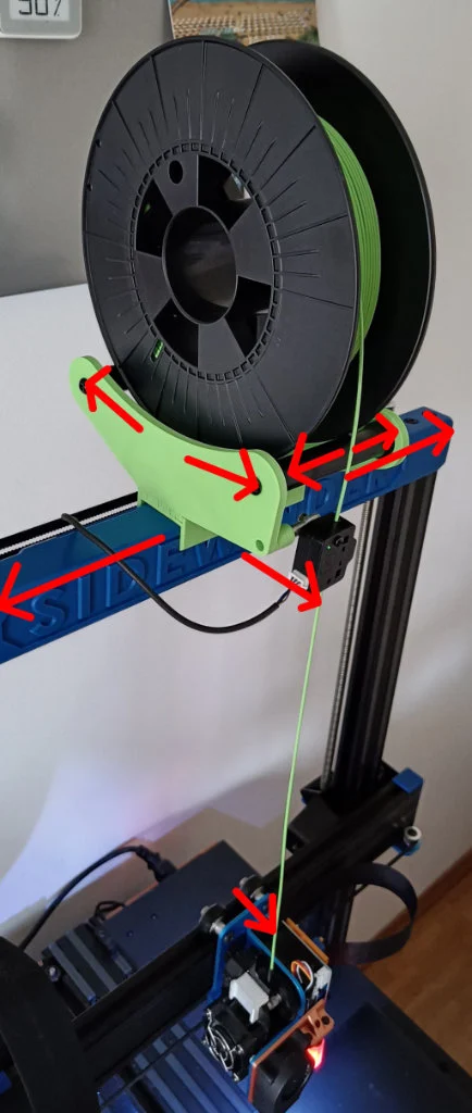 Sidewinder X2 Spoolmount (clean, balanced, stable, pressfit)