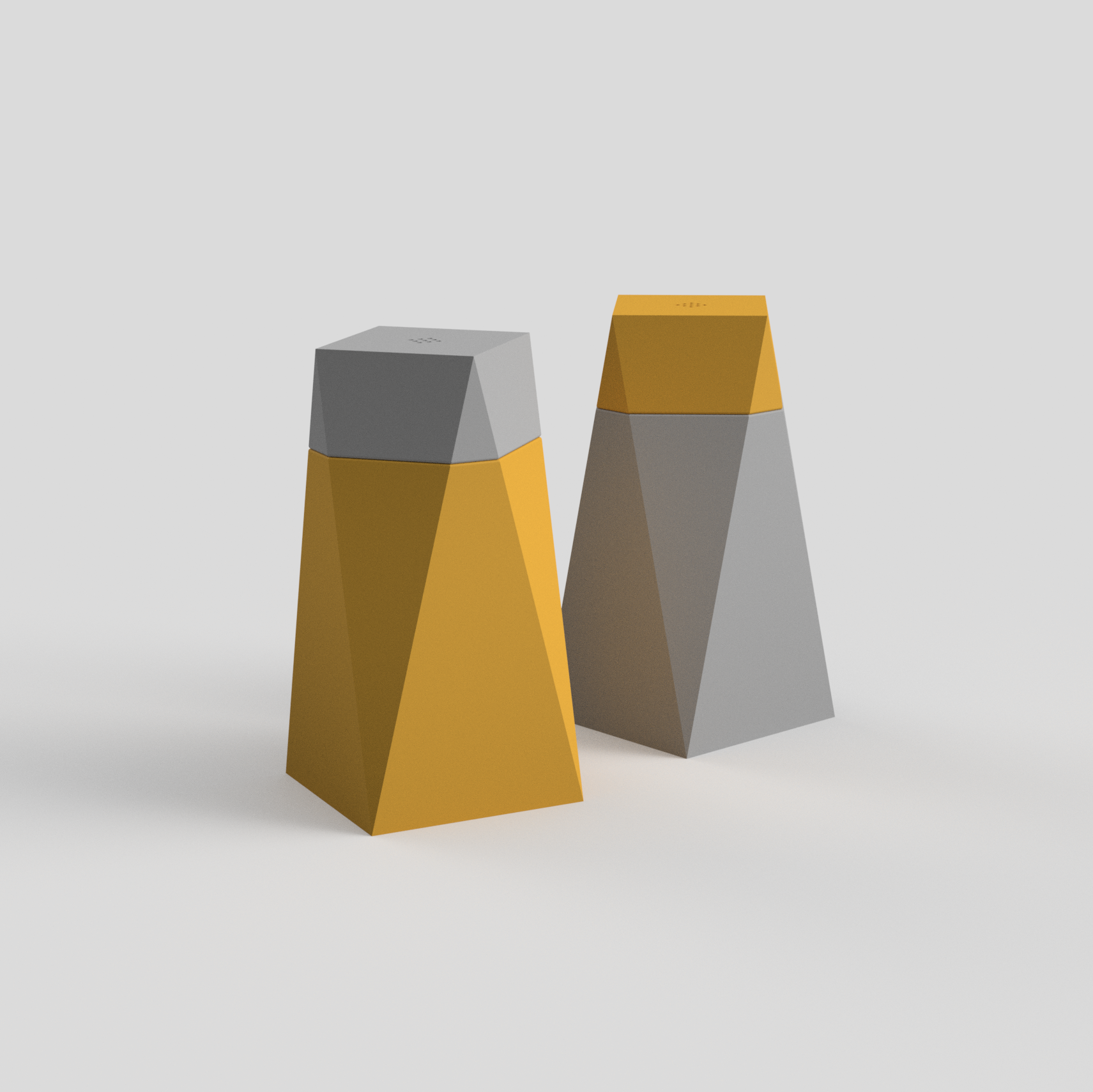 Futuristic Polygonal Geometry SaltShaker - 3D Print Model