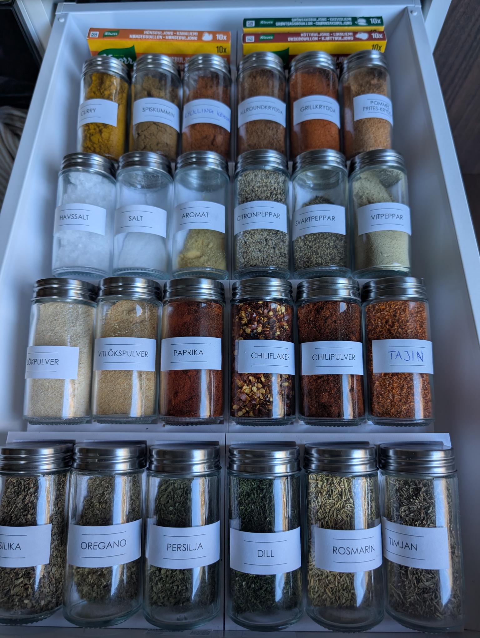 Spice holder for ikea metod drawer