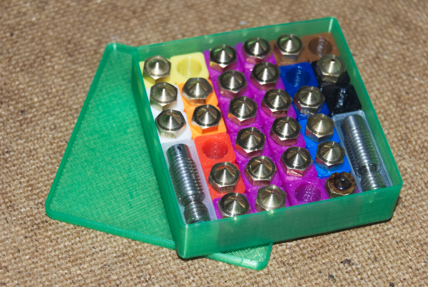 modular nozzle storage box