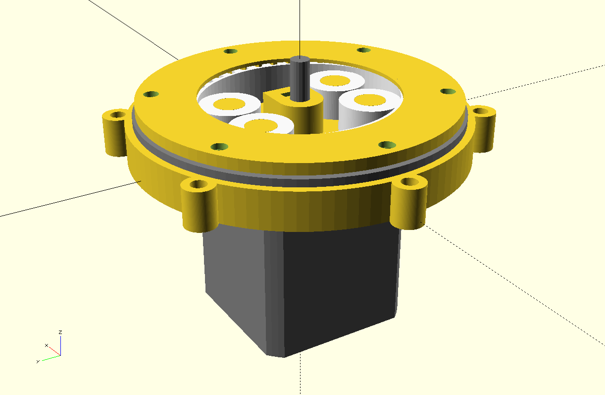 Harmonic Drive built into an off-the-shelf ball bearing