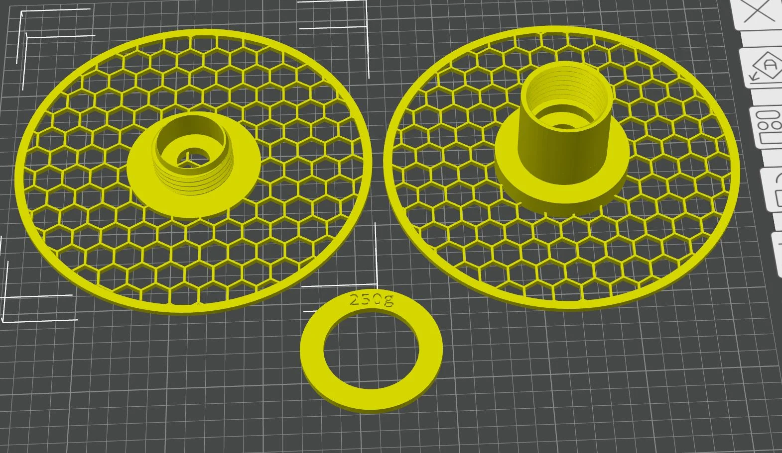 250g and 500g filament to 1kg spool adaptor for use in ace pro multi color systems