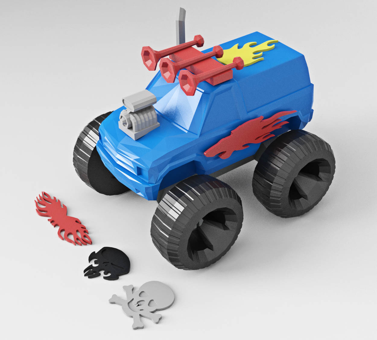 RC Car body maker howto for 3DRacers: Arduino bluetooth RC car toy
