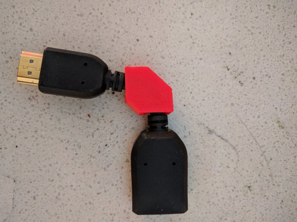 ChromeCast HDMI Cable Hook - 90 degrees