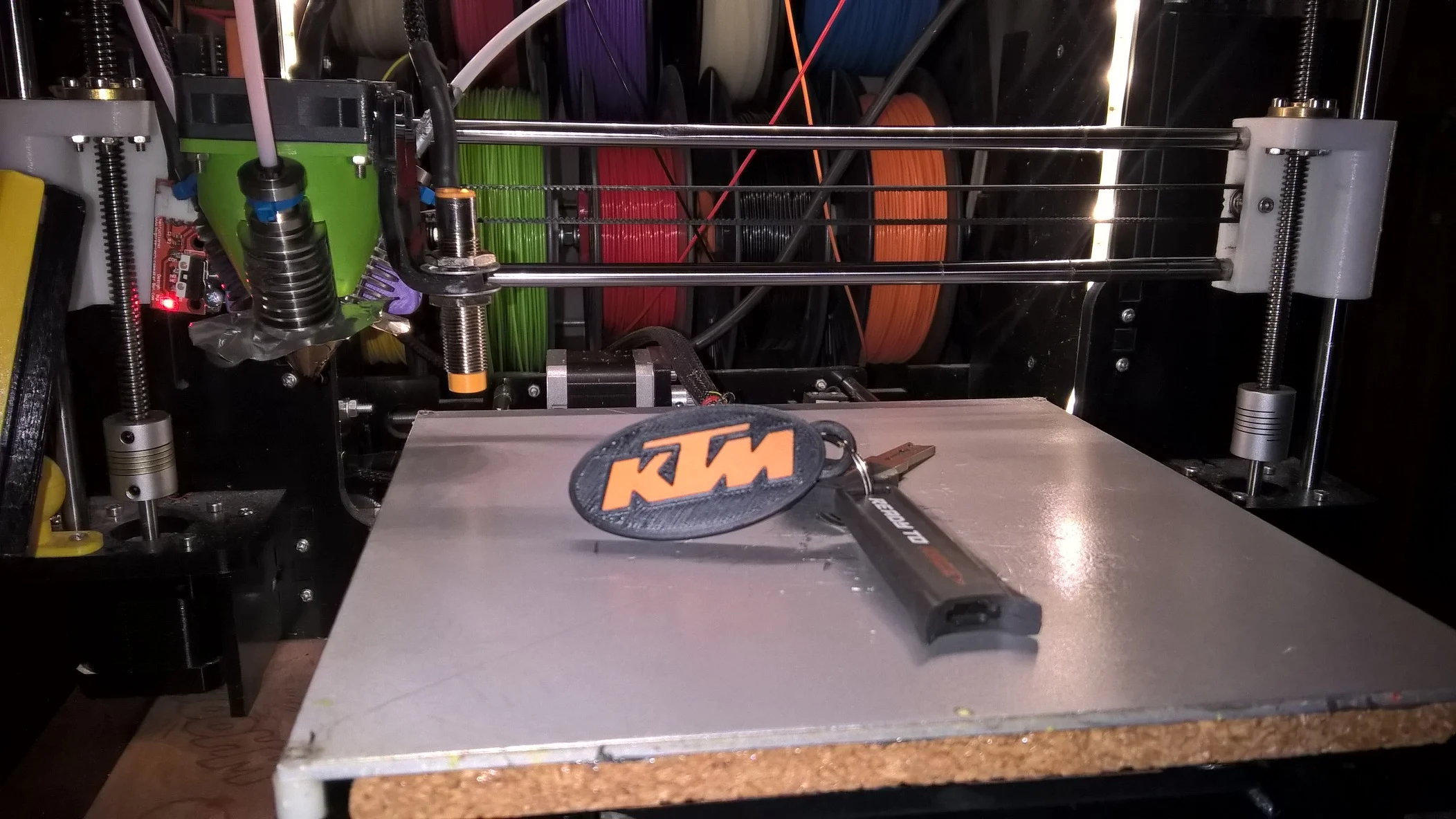 KTM oval keychain tricolor