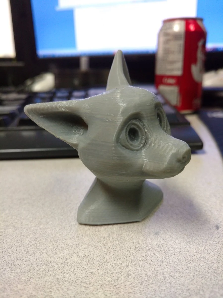 Anthro Arctic Fox Head